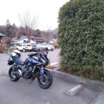 FZ6で営業終了後の道の駅どうしに。かなり暖かかったからか人も多めでした。